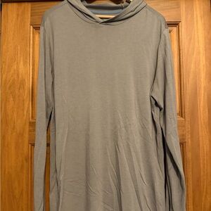Gray Long Sleeve Lightweight Hoodie